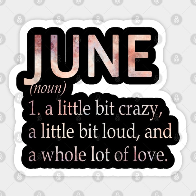 June Girl Name Definition Sticker by ThanhNga